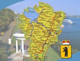 Карта Ярославской области